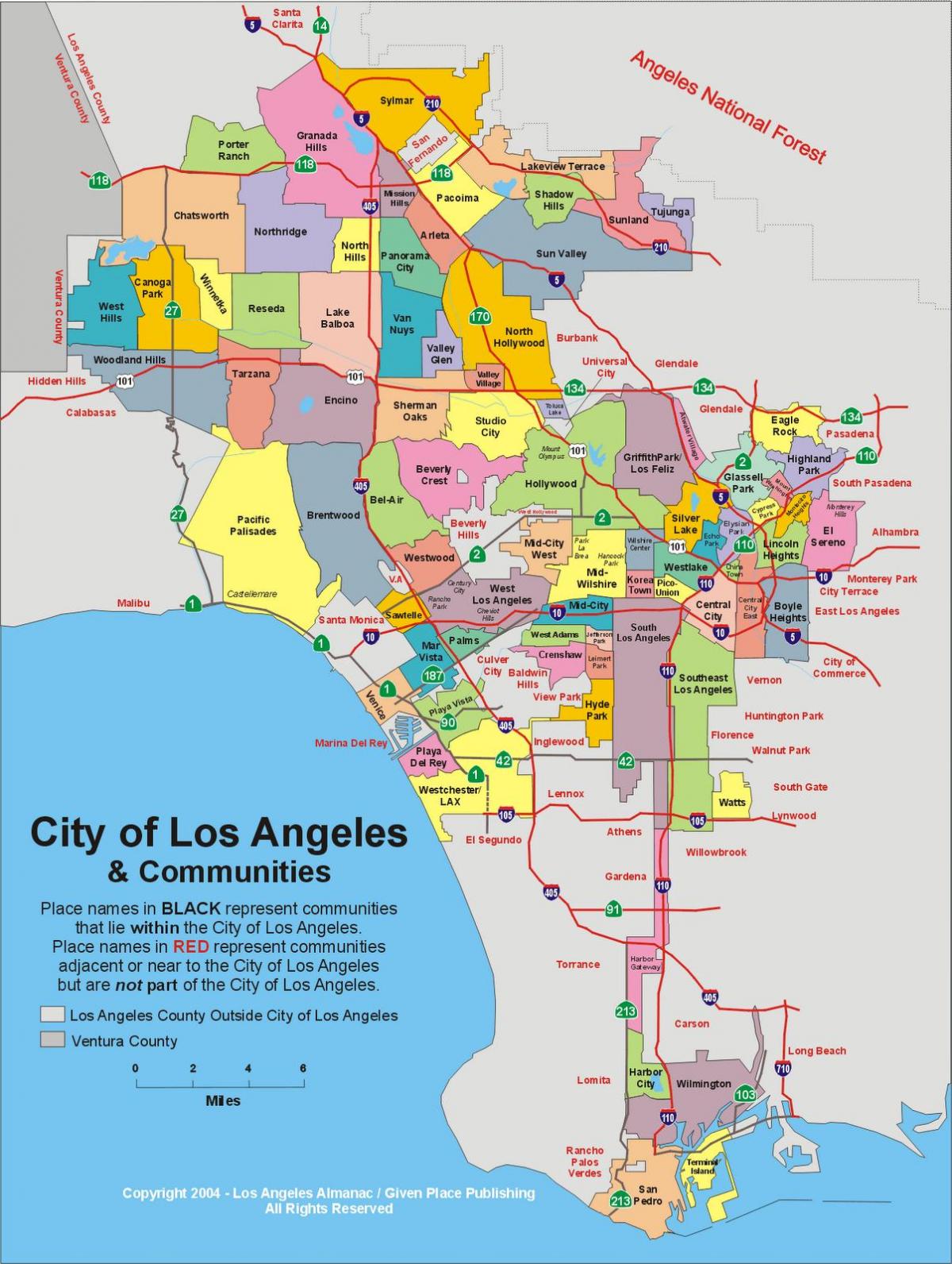 Los Angeles neighborhoods map
